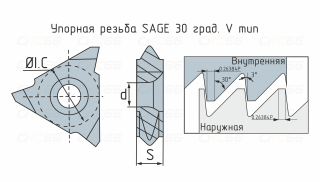Упорная резьба SAGE 30 град.