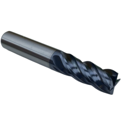 Концевая фреза с плоским торцом 4 зуба, HRC 60, 12х30х12х75L, Угол спирали 38°- 40°