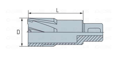 DNTX-30210 Корончатое сверло по металлу, TCT, 21*35 мм, хвостовик Weldon 3/4