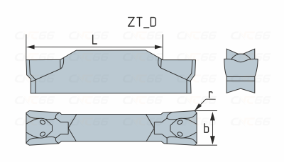 ZTHD0504-MG-1020 Пластина отрезная, канавочная