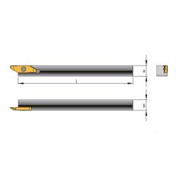 HDXR-1616-130 Державка токарная по металлу