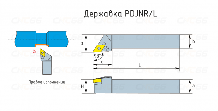 PDJNR2020K1506 Резец токарный (державка) по металлу