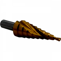 SSAS-103 Ступенчатое сверло по металлу, спиральная канавка, HSS, TIN (4,6,8,10,12,14,16,18,20 мм) SSAS-103 Ступенчатое сверло по металлу, спиральная канавка, HSS, TIN (4,6,8,10,12,14,16,18,20 мм)