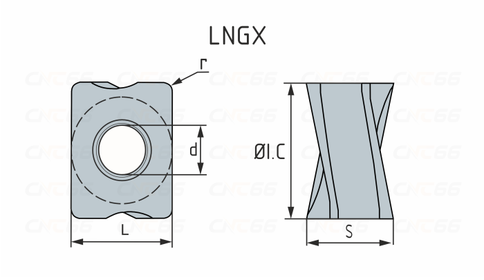 LNGX120508ER-M-HS5130 Пластина фрезерная