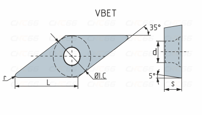 VBET160408-NF-PG8005 Пластина токарная ZCC-CT