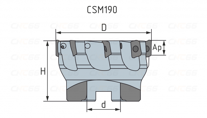 CSM190-050A2206-AO11 Фреза торцевая насадная