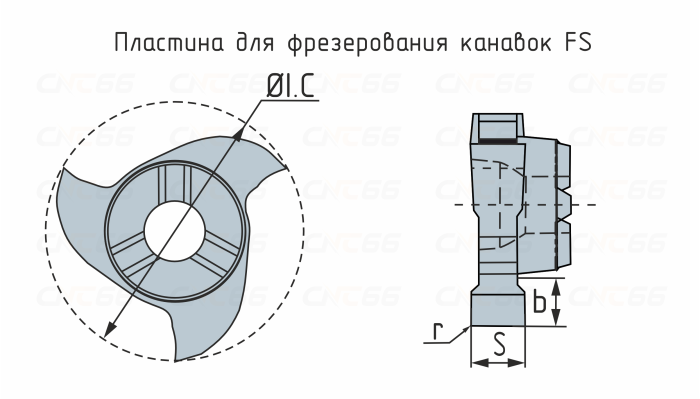 FS177-Z309D-400 DM215 Пластина фрезерная канавочная