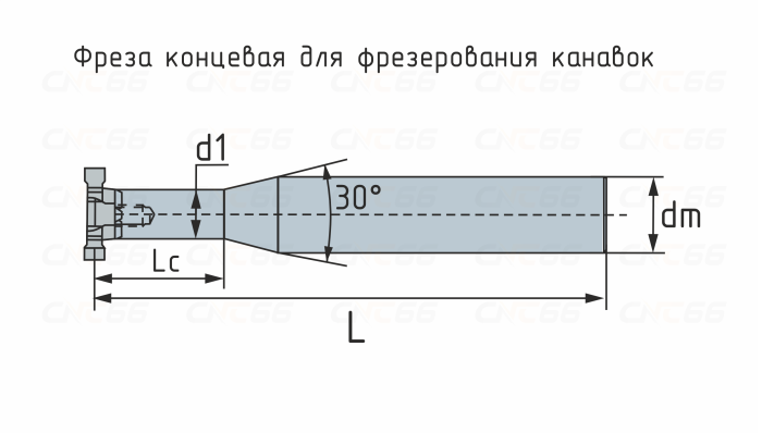 FS09D-16L Фреза концевая для фрезерования канавок
