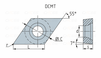 DCMT11T304-HM-YBC151 Пластина токарная