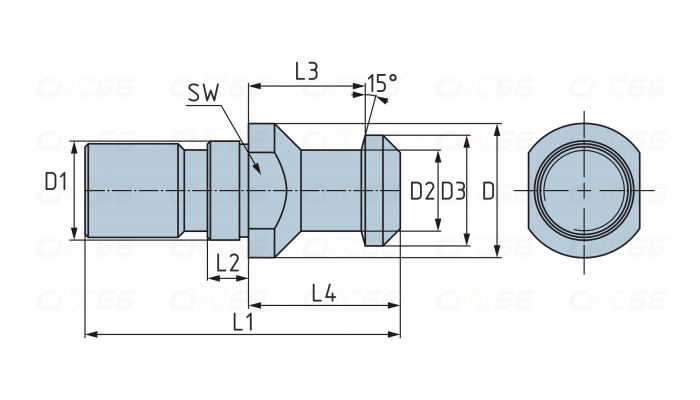 Штревель SK50 без отверстия для СОЖ