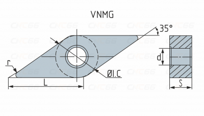 VNMG160404-MA-WRPD10 Пластина токарная VNMG160404-MA-WRPD10 Пластина токарная