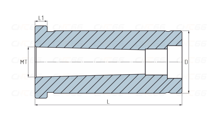 Переходная втулка D25-MT1 цилиндр - конус Морзе