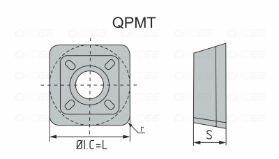 QPMT100408PDTN-M-IC328 Пластина фрезерная ISCAR