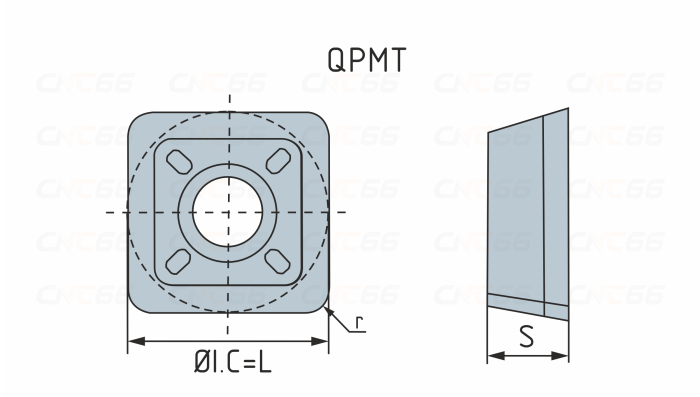 QPMT100408PDTN-M-IC328 Пластина фрезерная ISCAR