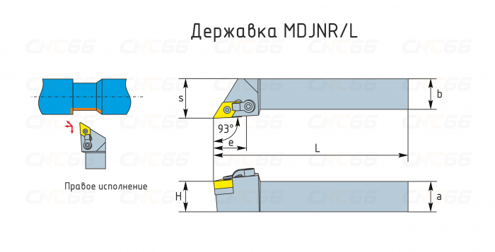 MDJNL2020K1504 Резец токарный (державка) по металлу