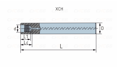 XCH12-100-M6 Цилиндрический хвостовик для сменных фрезерных головок