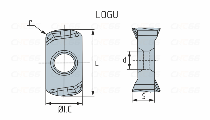 LOGU030310ER-GM-1020 Пластина фрезерная