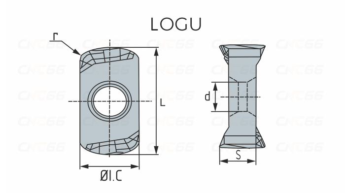 LOGU030310ER-GM-1020 Пластина фрезерная