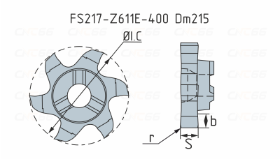 FS217-Z611E-400-DM215 Пластина фрезерная канавочная