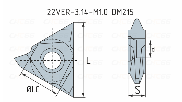 22VER-3.14-M1.0 DM215 Пластина твердосплавная