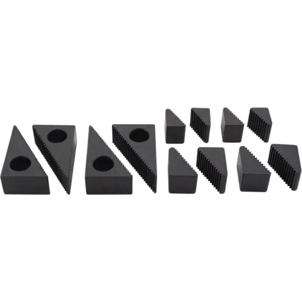 Набор прижимов со шпильками M20 для фрезерного стола с пазом 22 мм, 58 предметов Набор прижимов со шпильками M20 для фрезерного стола с пазом 22 мм, 58 предметов