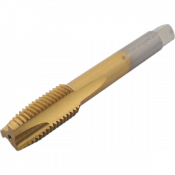 Метчик М16*2 со спиральной подточкой для сквозных отверстий, DIN376, с покрытием TiN