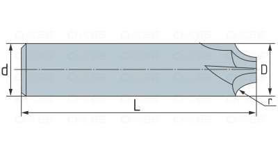 PMK43.z4.06.XX.57.SRF08 TiAlN Фреза для радиусных фасок твердосплавная по металлу
