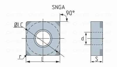 2NU-SNGA120404-KBCN700 Пластина для точения с напайками PCBN