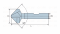TCHX-305 Зенковка по металлу, HSS, хвостовик Weldon 3/4", 3-55*60*90°