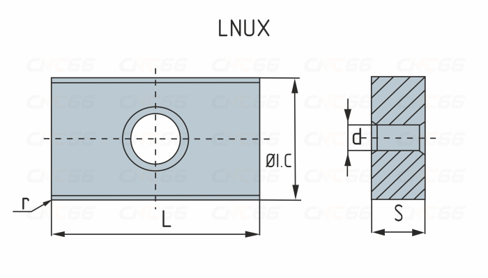LNUX301940-RH-YBC103 Пластина токарная