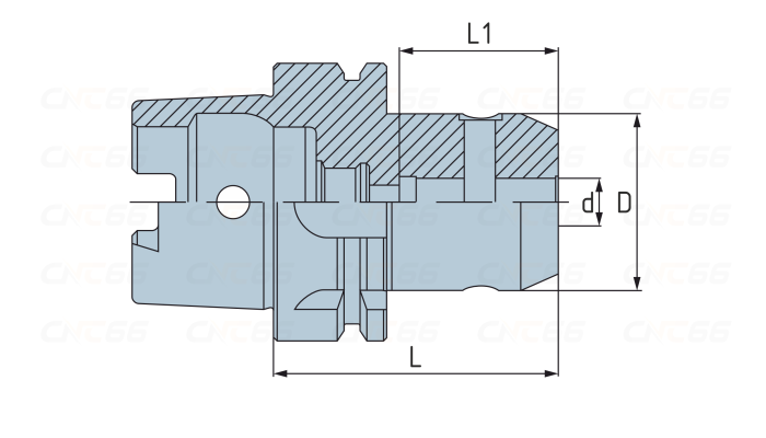 HSK63A-SLN12-080 Патрон для концевых фрез с хвостовиком Weldon Wolverine