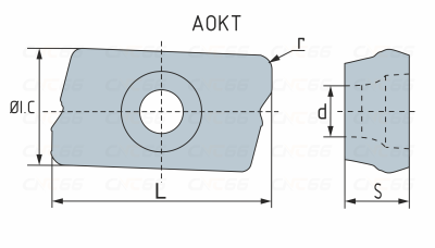 AOKT160412PEER-VM-HR5120 Пластина фрезерная