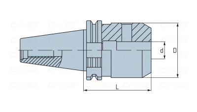SK30-SLN08-050 Патрон для концевых фрез с хвостовиком Weldon