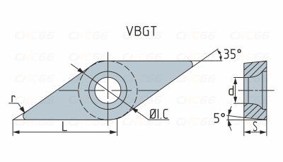 VBGT160402-AK-HRK10 Пластина токарная