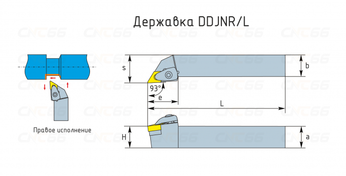 DDJNR2525M1504 Резец токарный (державка) по металлу
