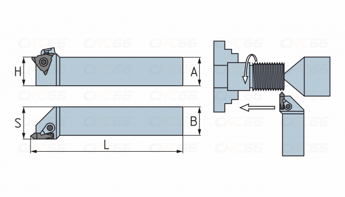 SVER4040R27-8 Резец резьбовой для нарезания наружной резьбы