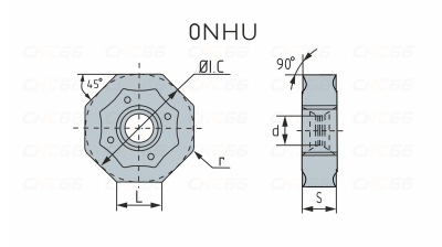 ONHU08T508-PM-YBM253 Пластина фрезерная