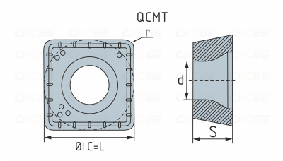 QCMT130408-CM-KL990 Сменная пластина для корпусных сверл