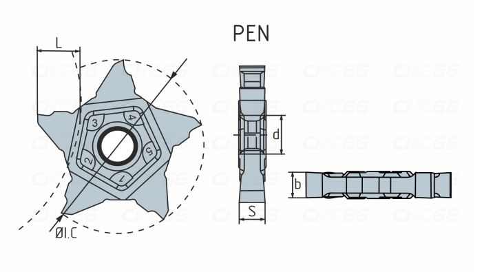 PEN24-320S-DM415 Пластина отрезная, канавочная