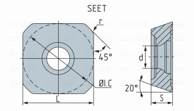 SEET12T3-DM-YBG205H Пластина фрезерная SEET12T3-DM-YBG205H Пластина фрезерная