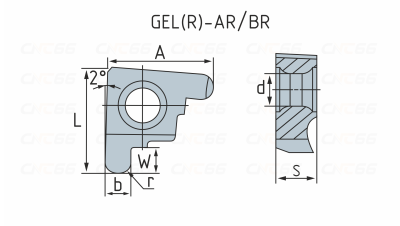 GER100-050BR Пластина канавочная