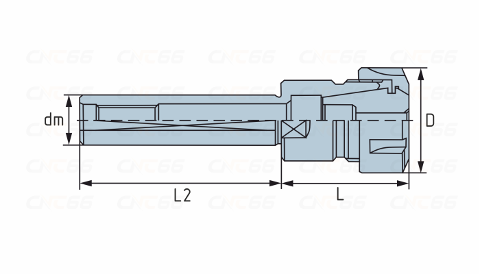 SL40-ER32-80L Цанговый патрон цилиндрический хвостовик, с лыской