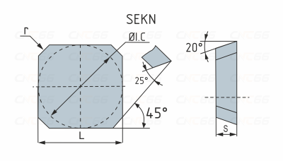 SEKN1203AFTN-YBM351 Пластина фрезерная (PM)