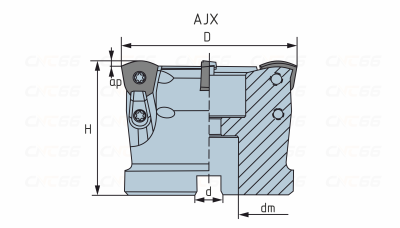 AJX12R50-22-4T Фреза торцевая насадная MZG