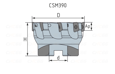 CSM390-040A1605-ZN04-42CRMO Фреза торцевая насадная со сменными пластинами