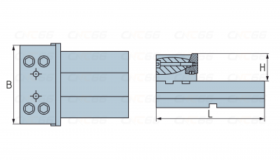 Неподвижный блок свободных (раздельных) модульных тисков ZQ84 ширина губок 150 мм