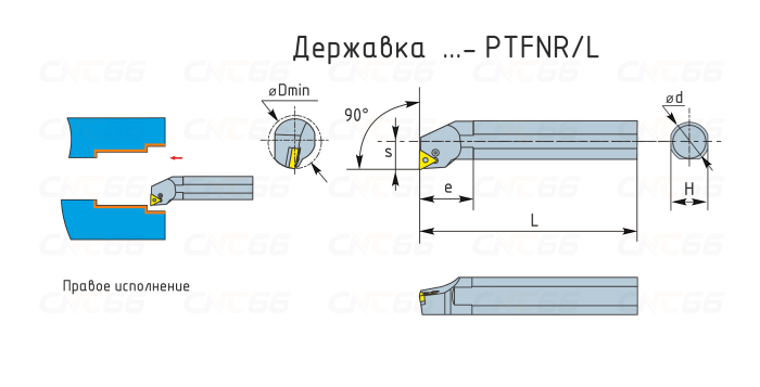 S25R-PTFNR11 Резец токарный (державка) расточной по металлу