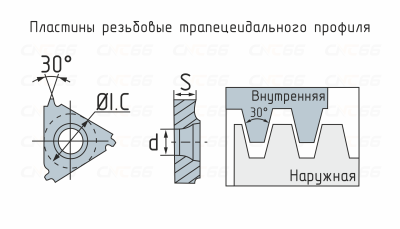 RT16.01W-3.00TR-YBG201 Пластина резьбовая