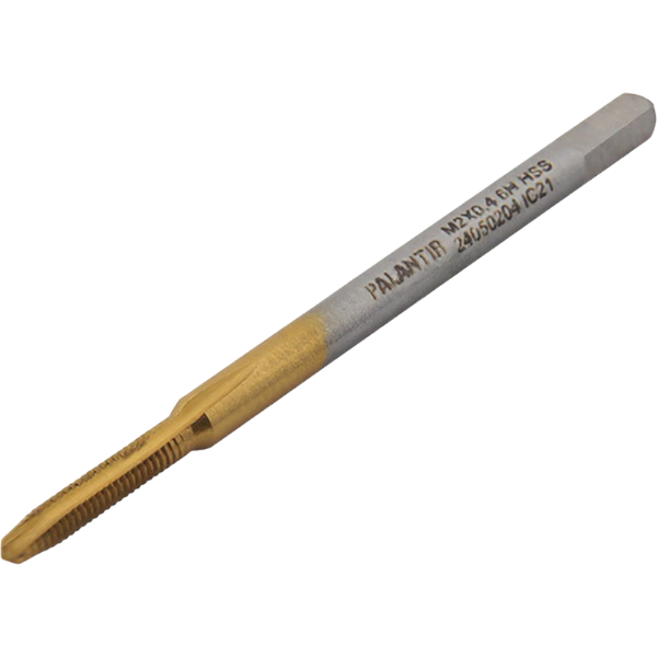 Метчик М2*0,4 со спиральной подточкой для сквозных отверстий, с покрытием TiN, DIN371