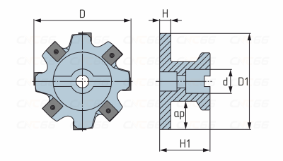 PT02.12A22.063.06.H6 Фреза дисковая насадная